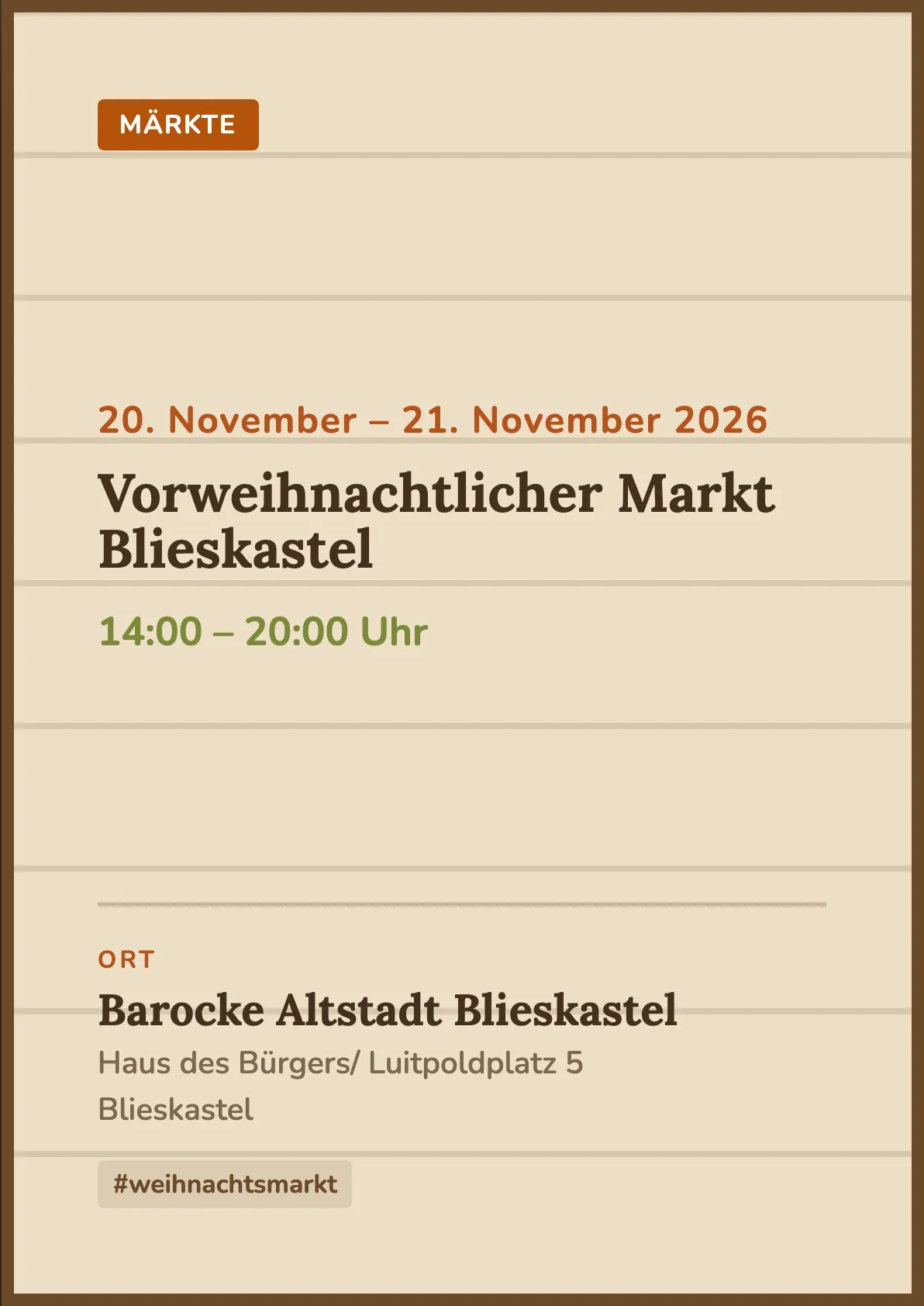 Veranstaltungsflyer