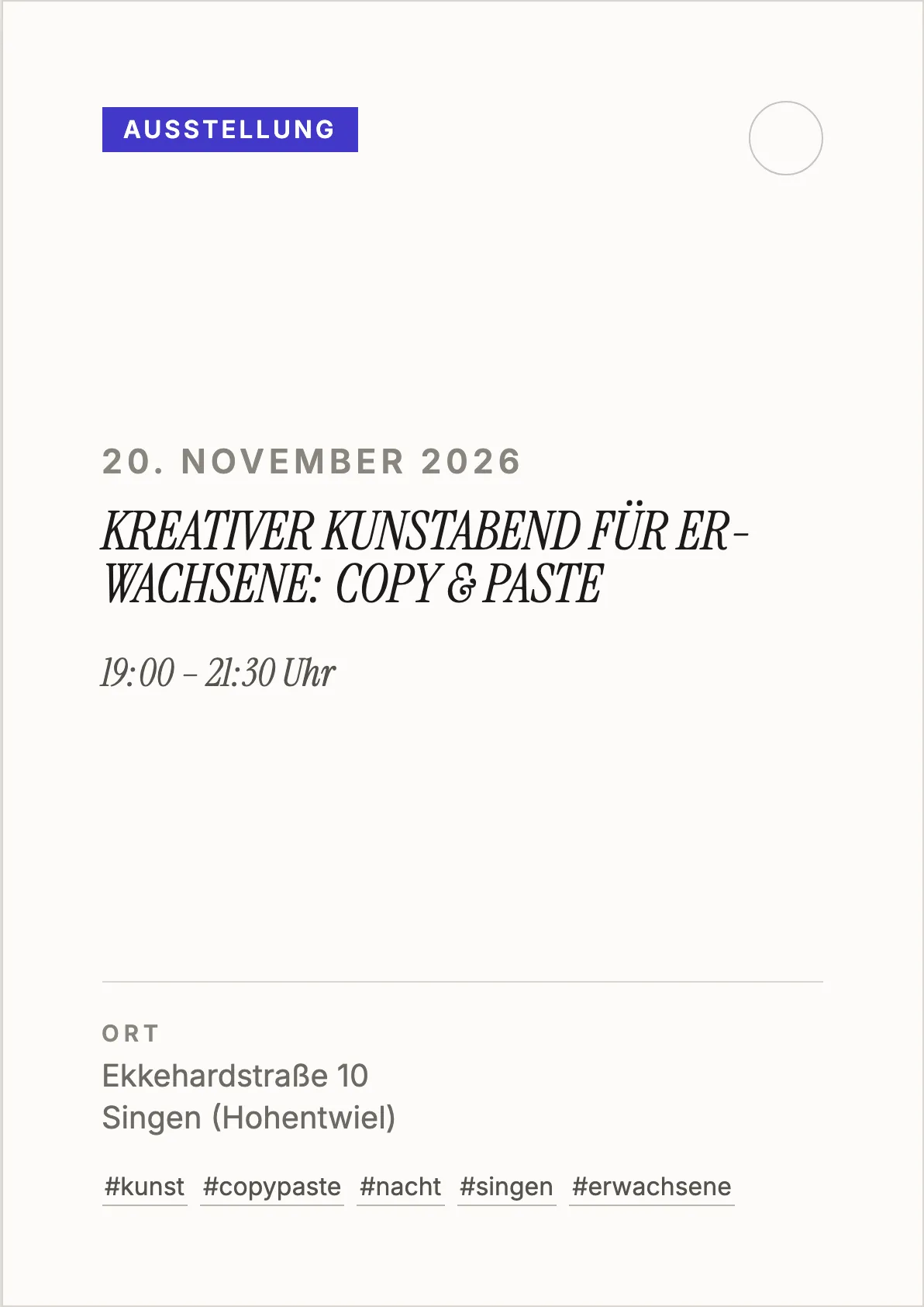 Veranstaltungsflyer