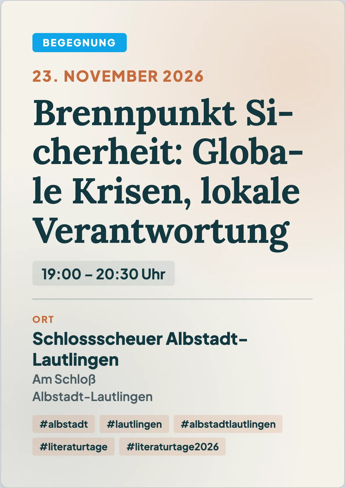 Veranstaltungsflyer