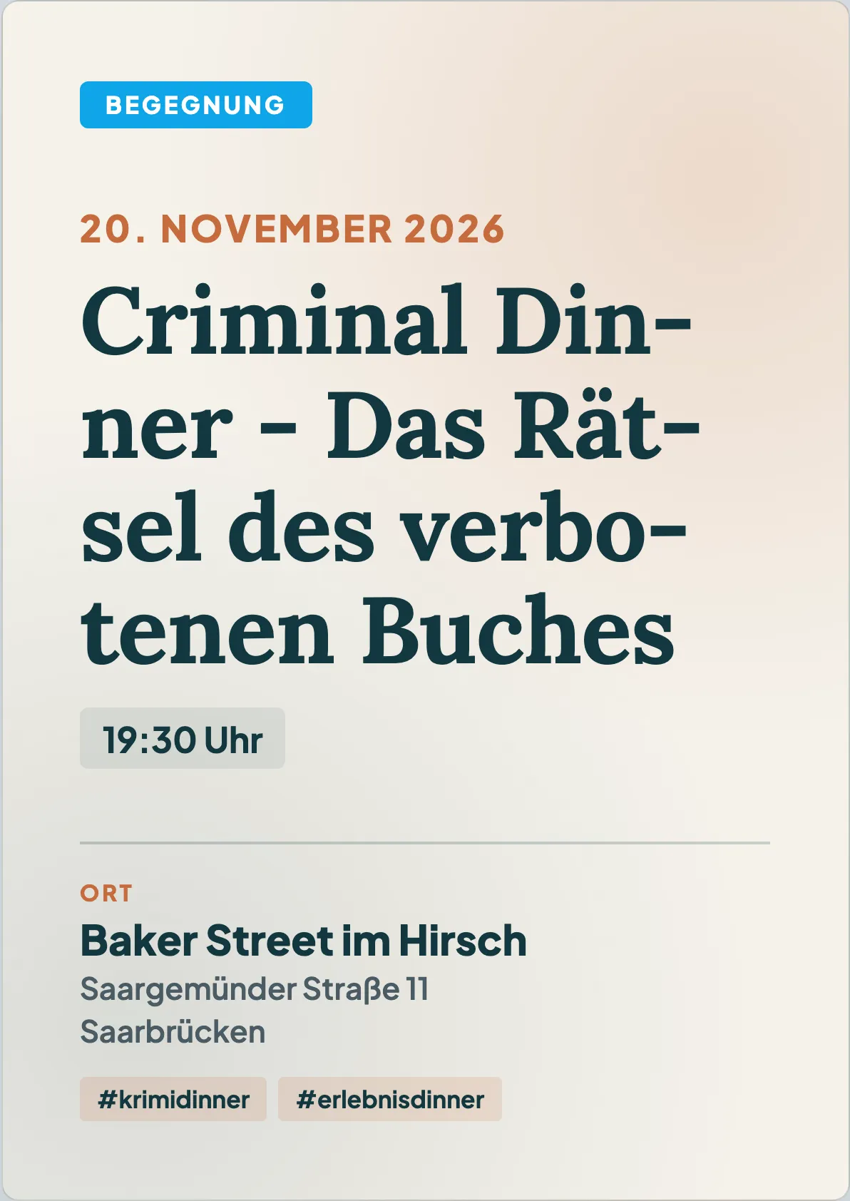 Veranstaltungsflyer