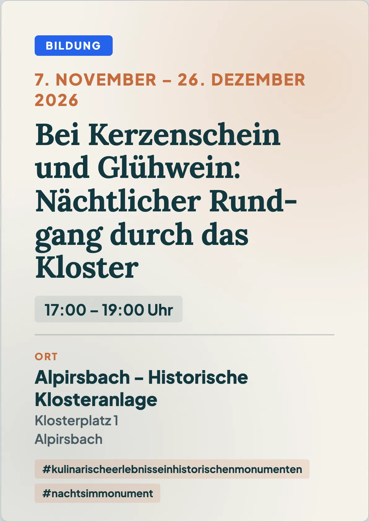 Veranstaltungsflyer
