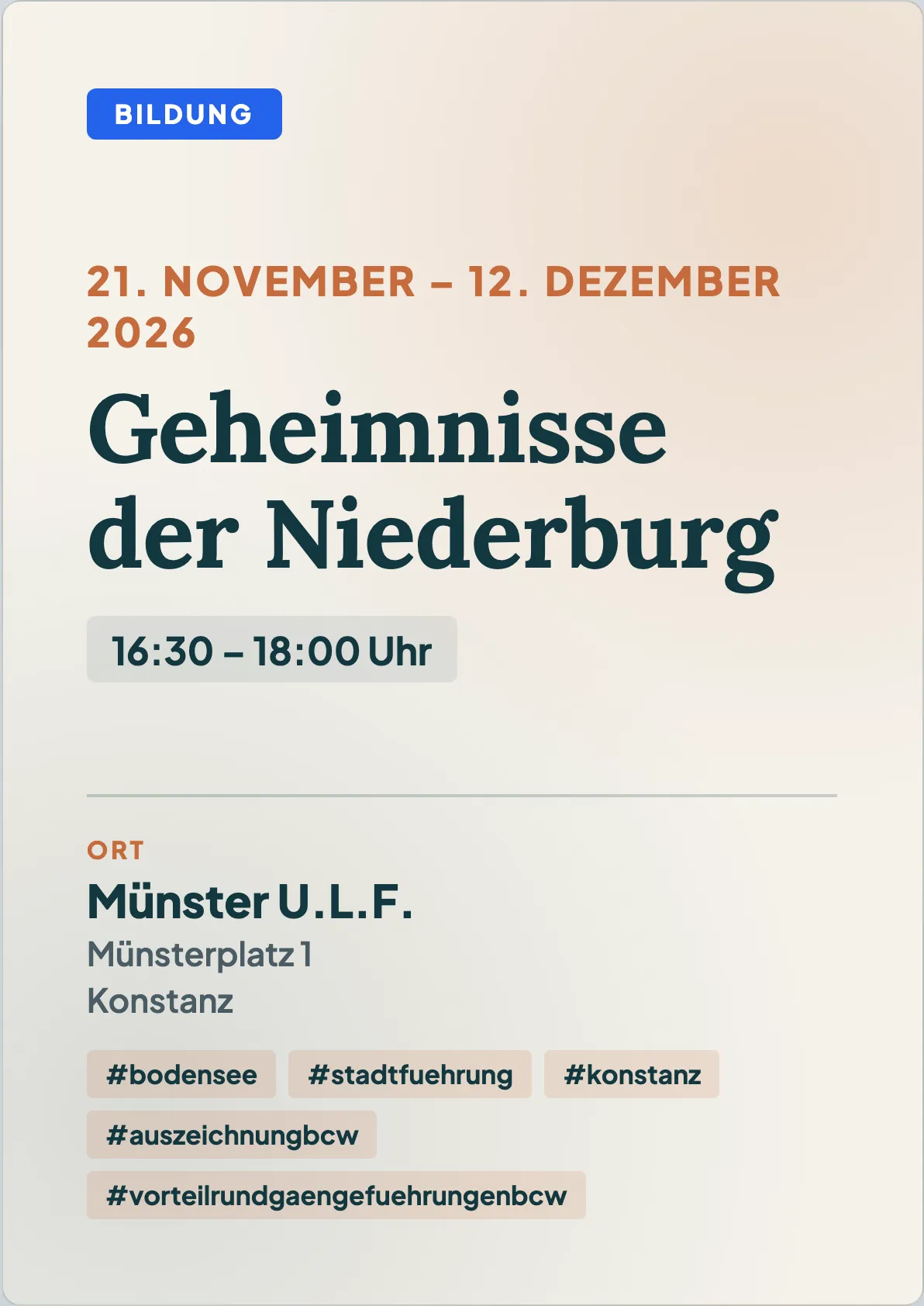 Veranstaltungsflyer