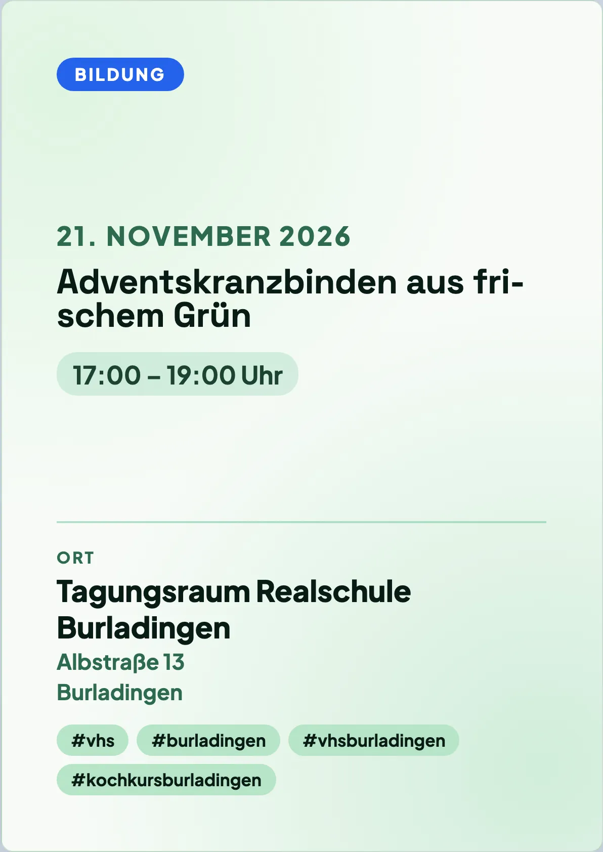 Veranstaltungsflyer