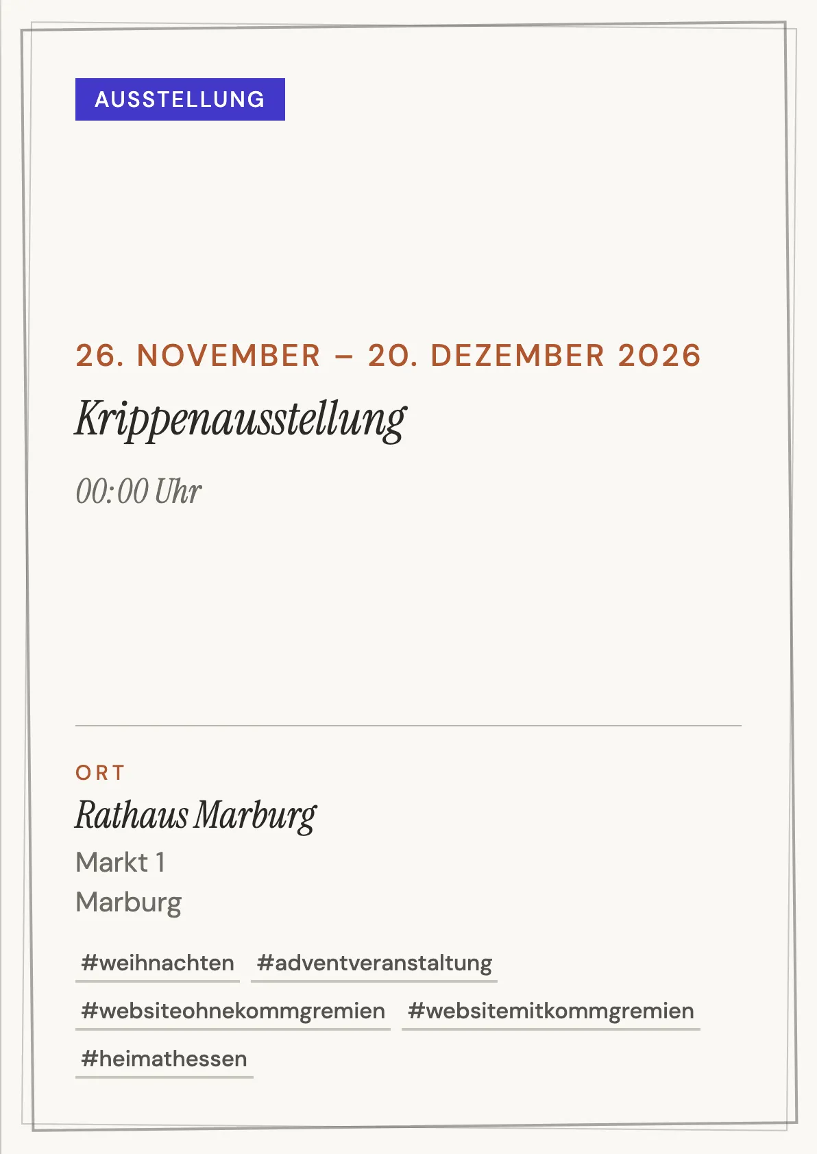 Veranstaltungsflyer
