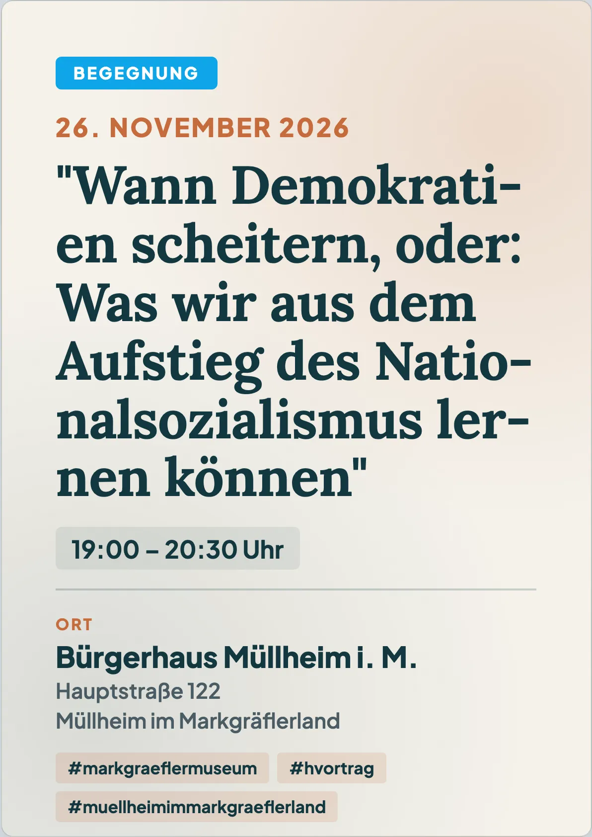 Veranstaltungsflyer