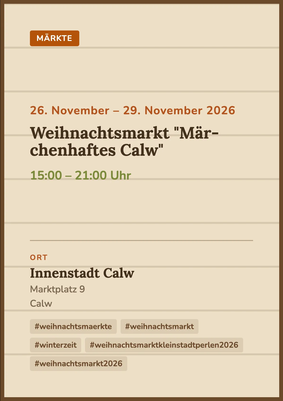 Veranstaltungsflyer