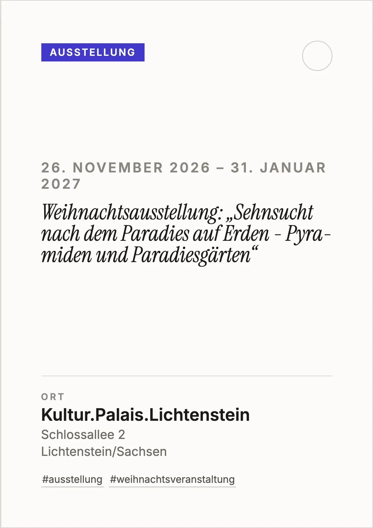 Veranstaltungsflyer