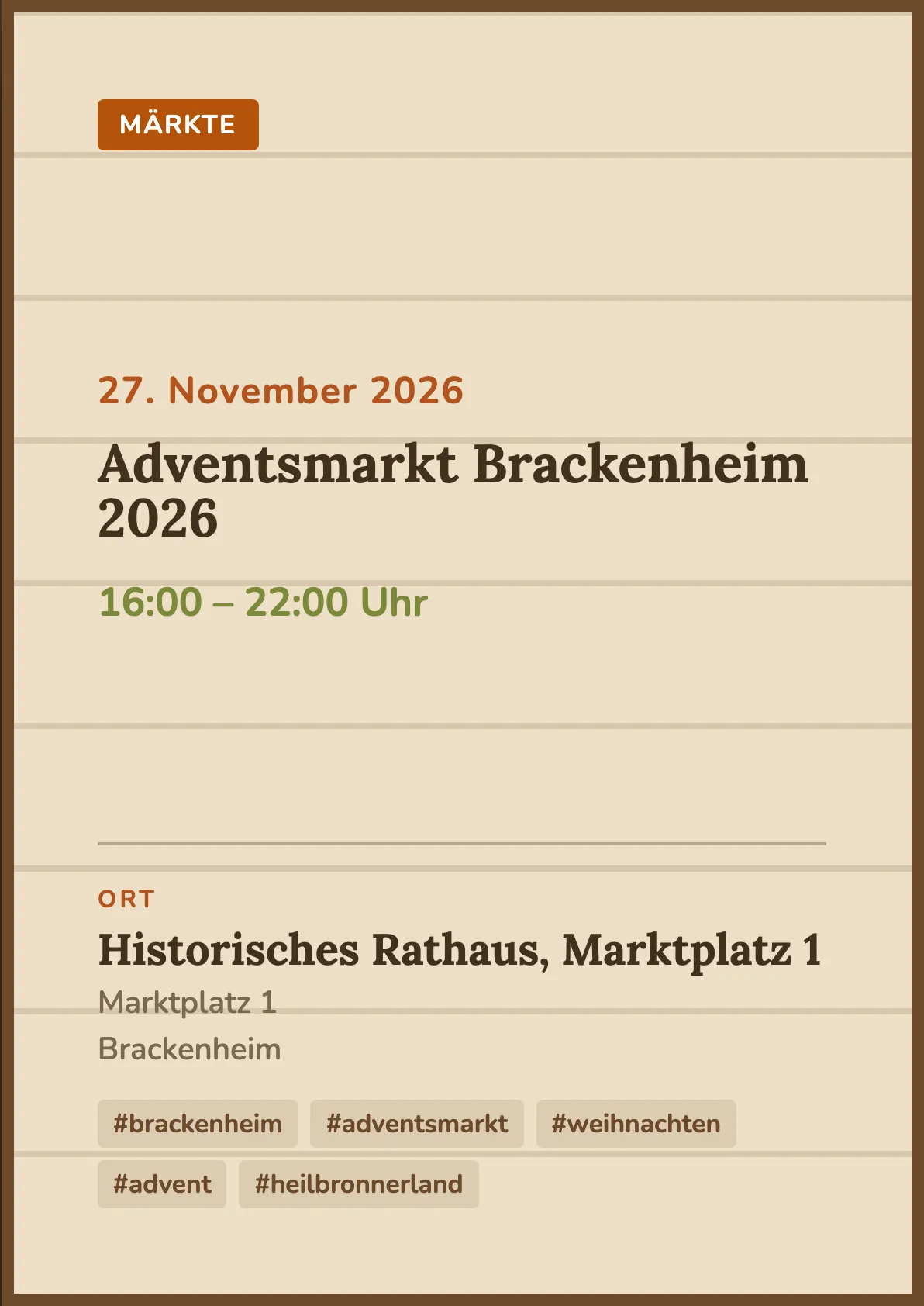 Veranstaltungsflyer