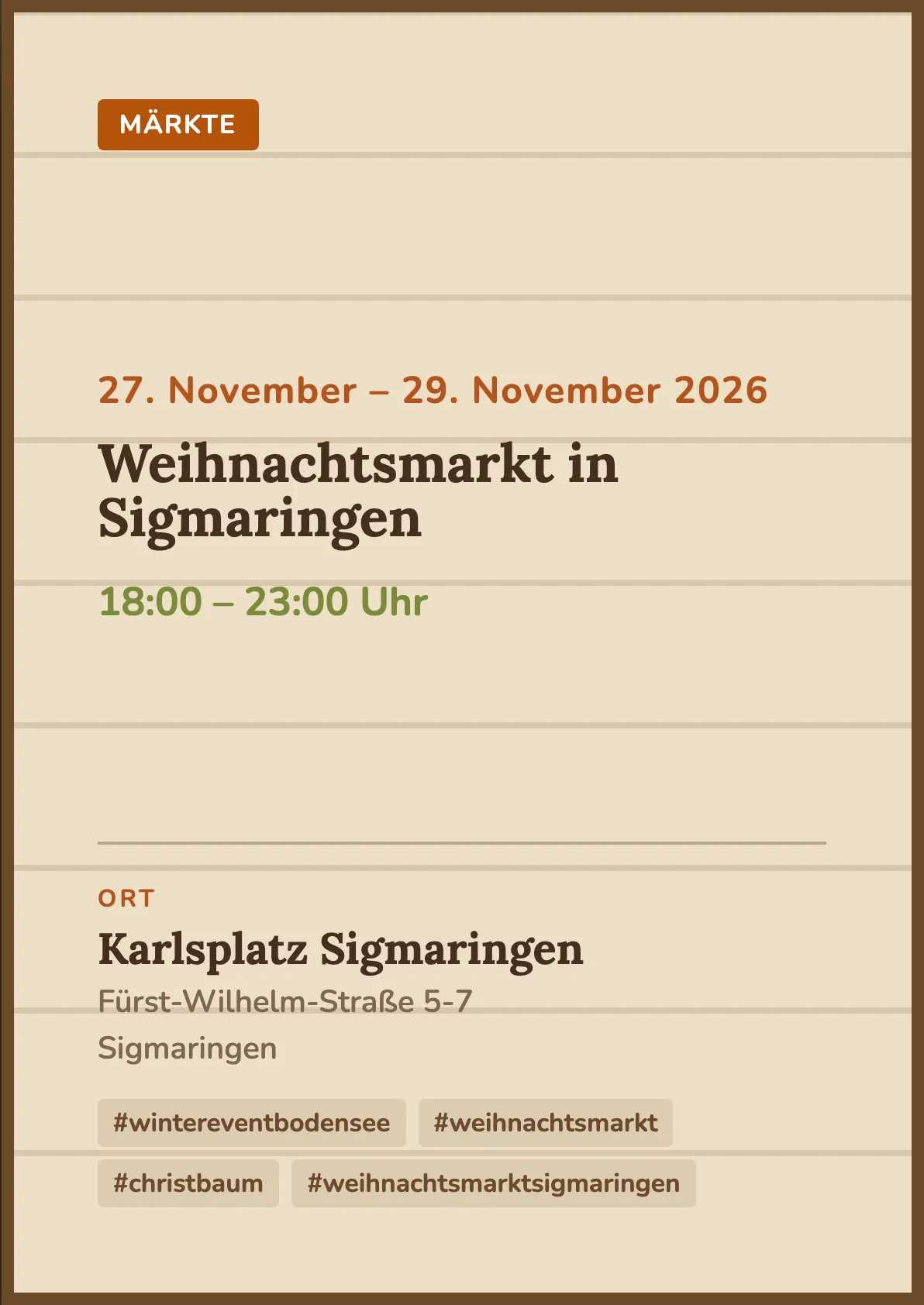 Veranstaltungsflyer
