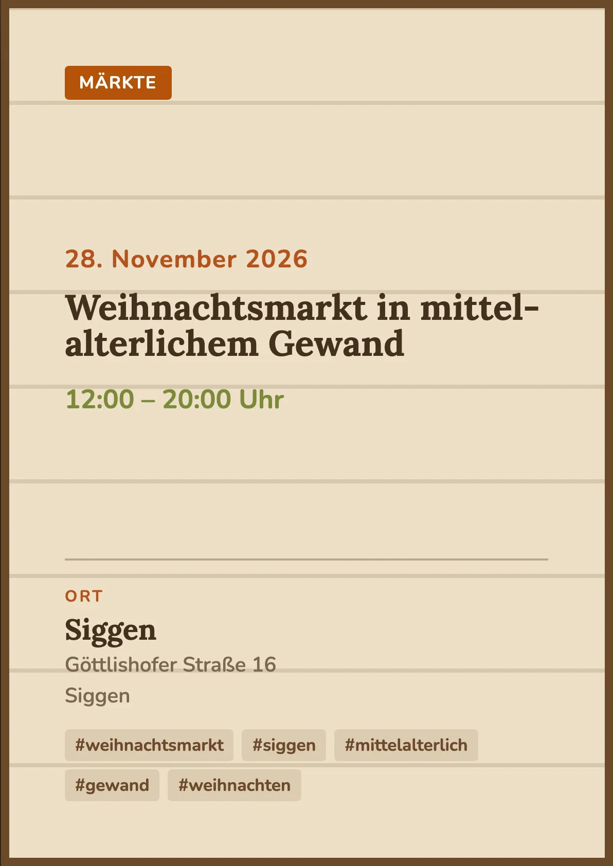 Veranstaltungsflyer