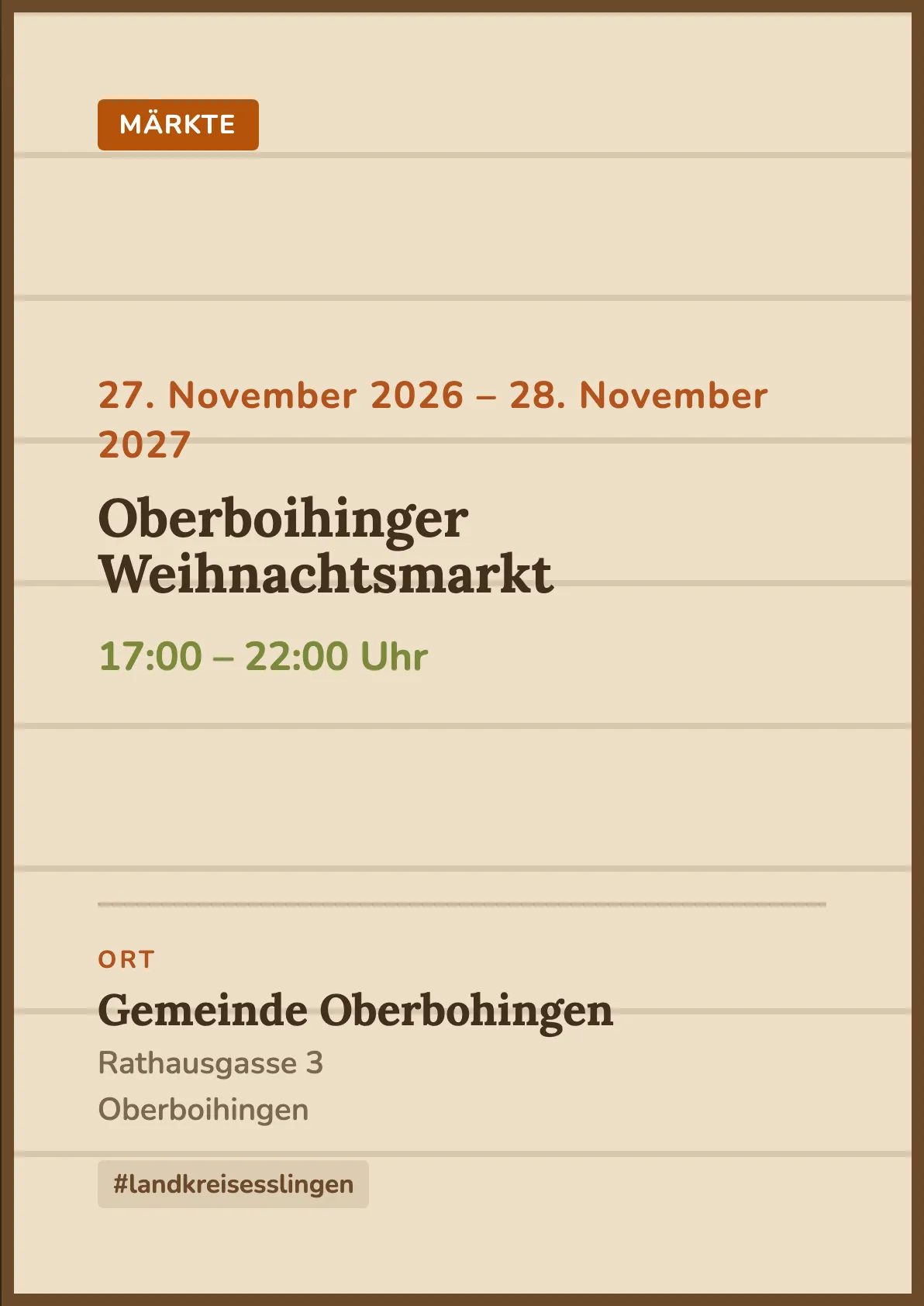 Veranstaltungsflyer