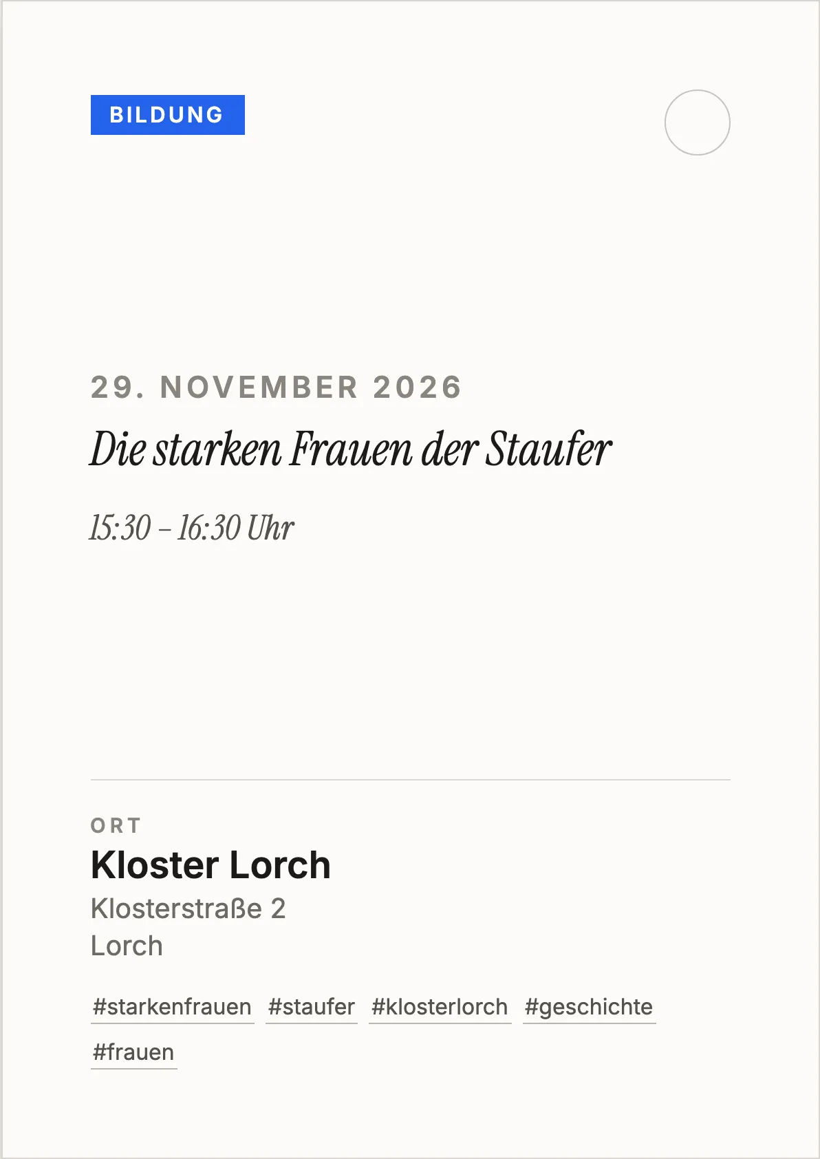 Veranstaltungsflyer