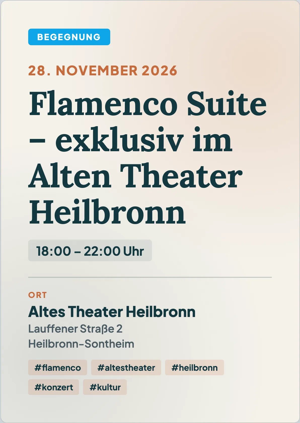 Veranstaltungsflyer