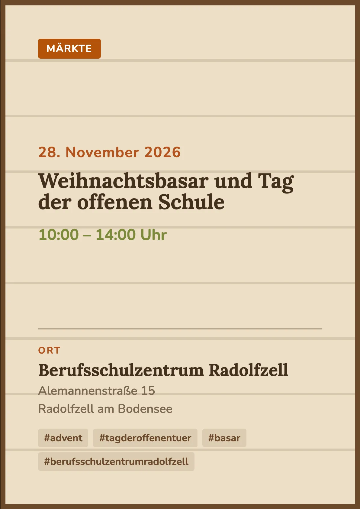 Veranstaltungsflyer
