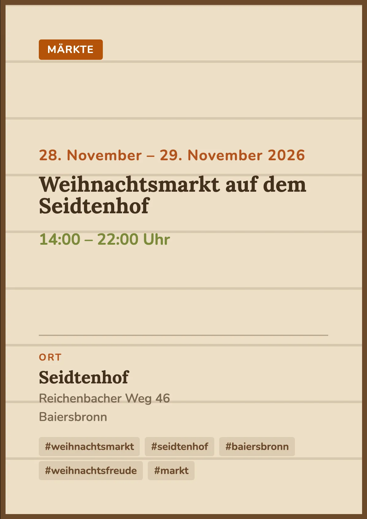 Veranstaltungsflyer