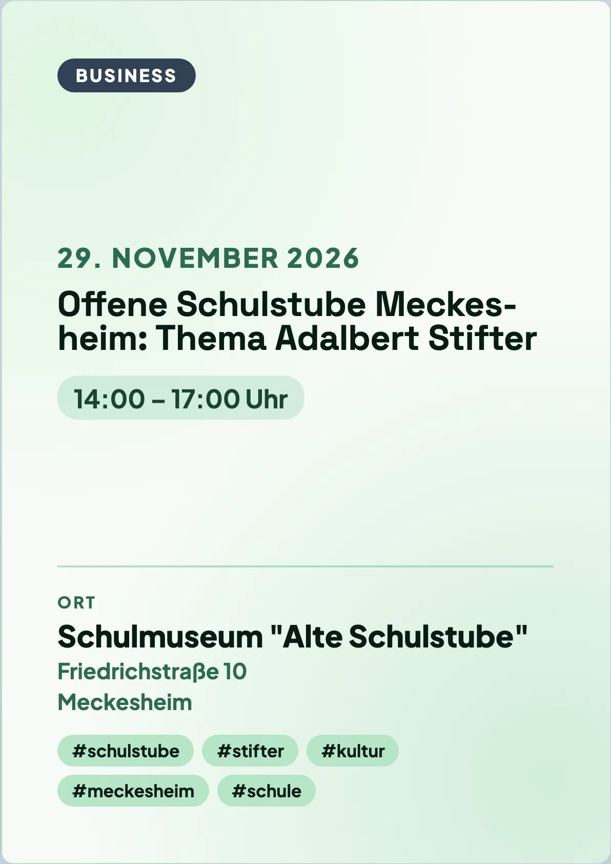 Veranstaltungsflyer