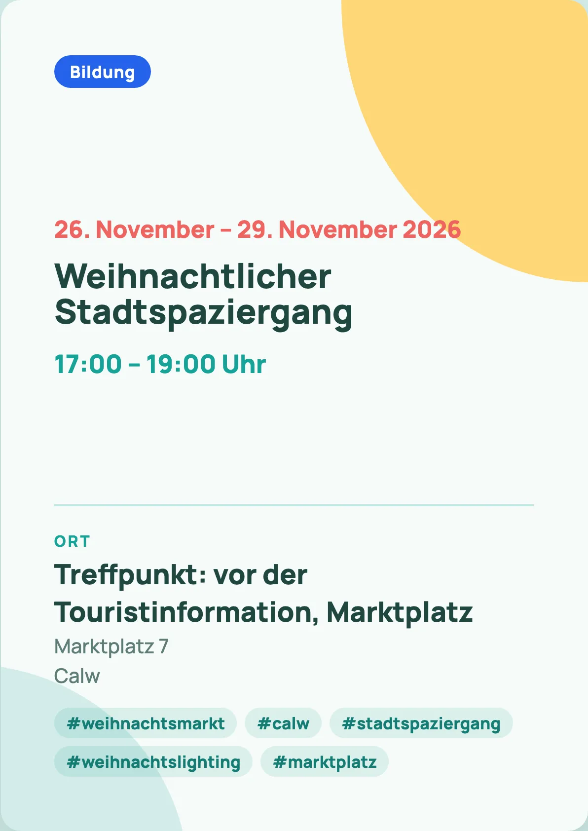 Veranstaltungsflyer