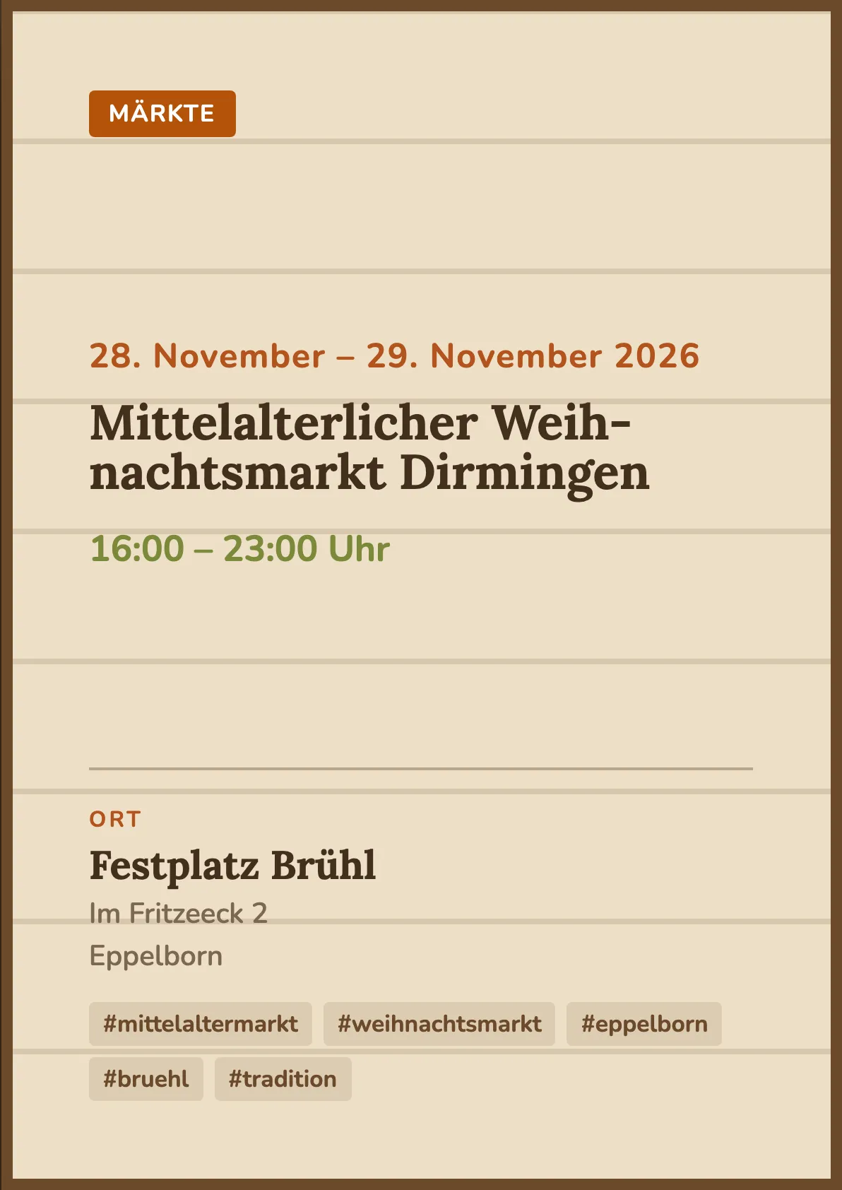 Veranstaltungsflyer
