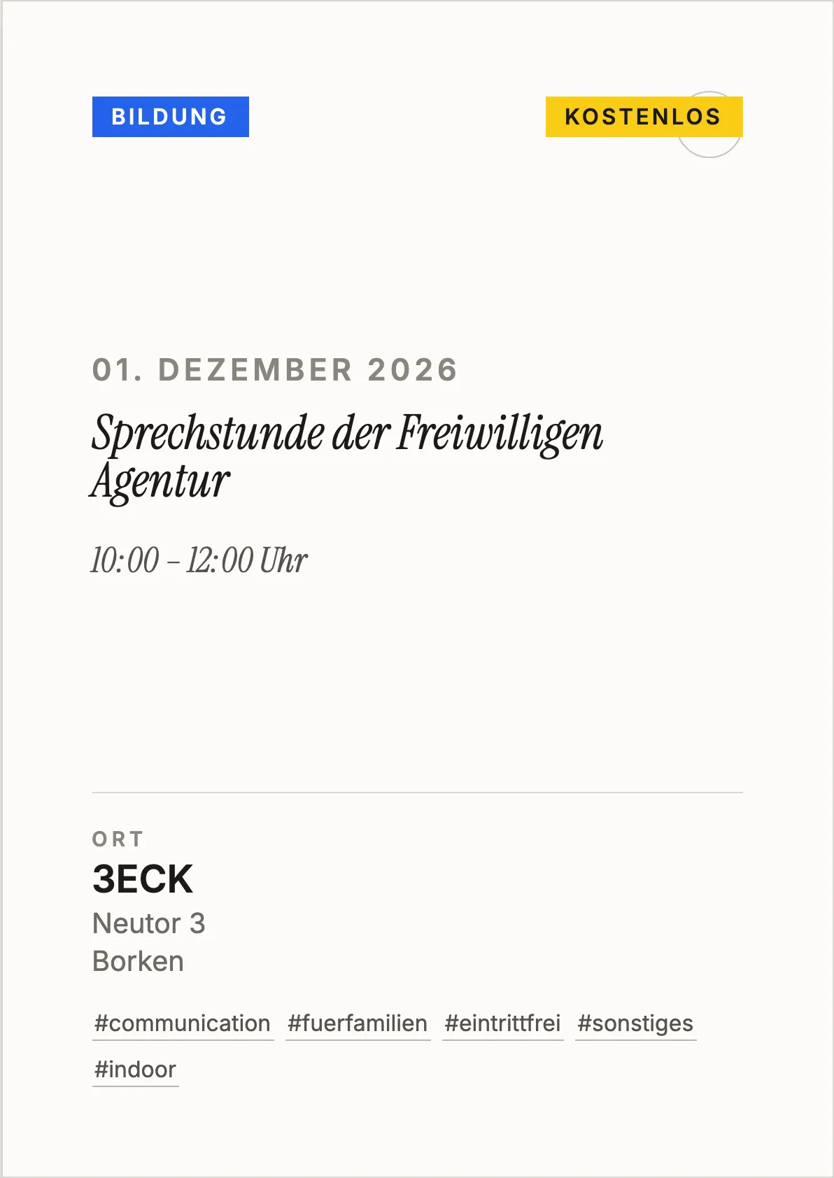 Veranstaltungsflyer