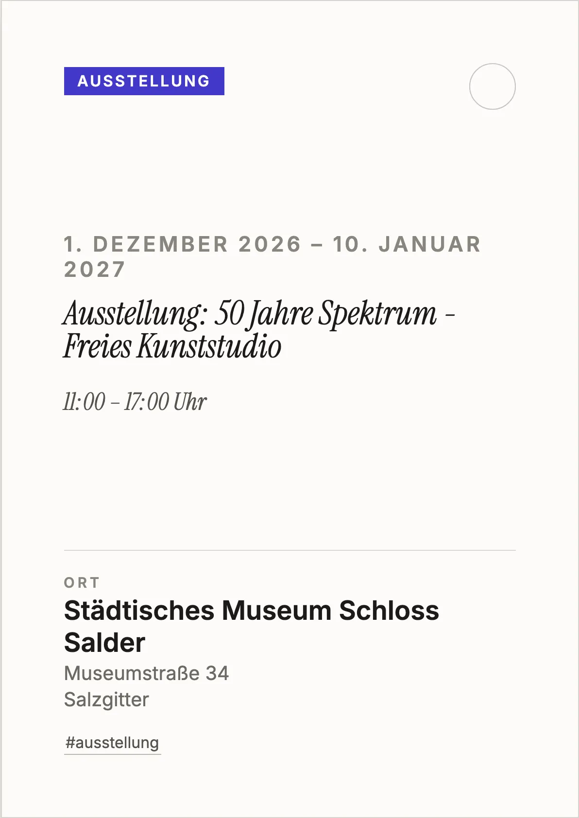Veranstaltungsflyer