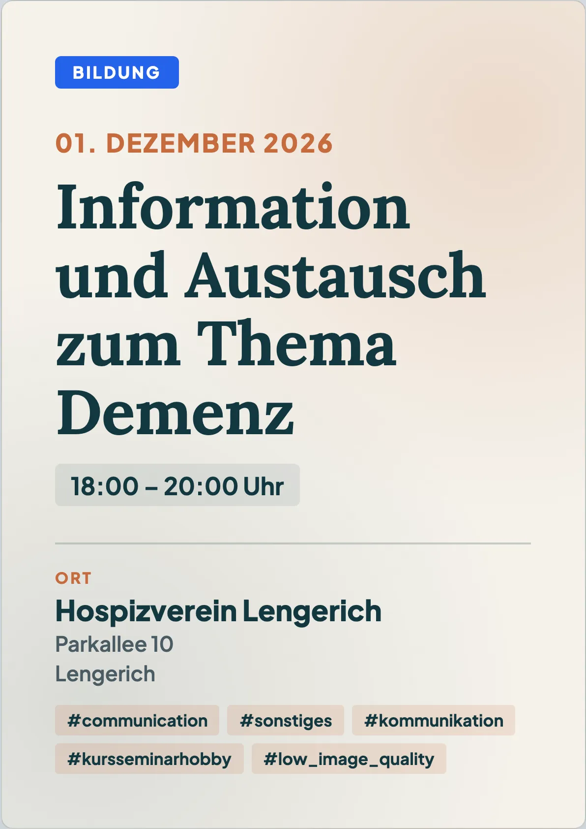Veranstaltungsflyer