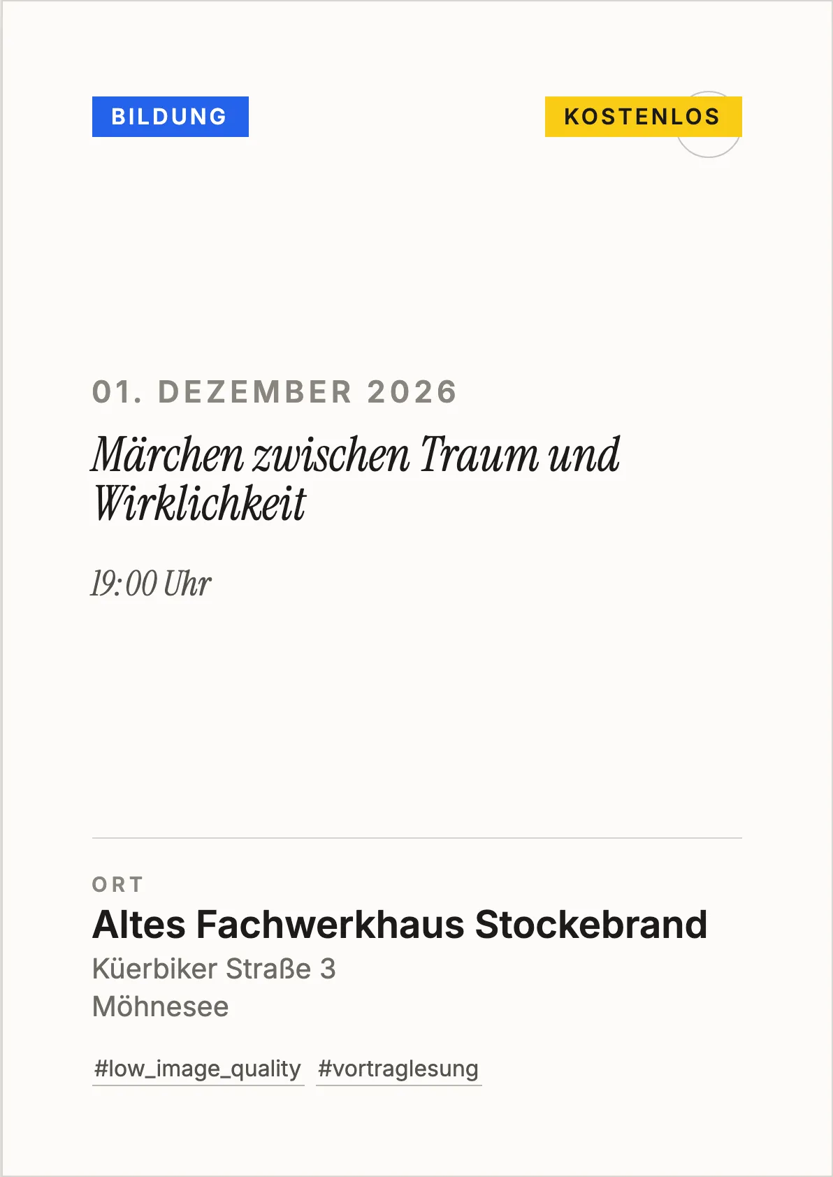 Veranstaltungsflyer