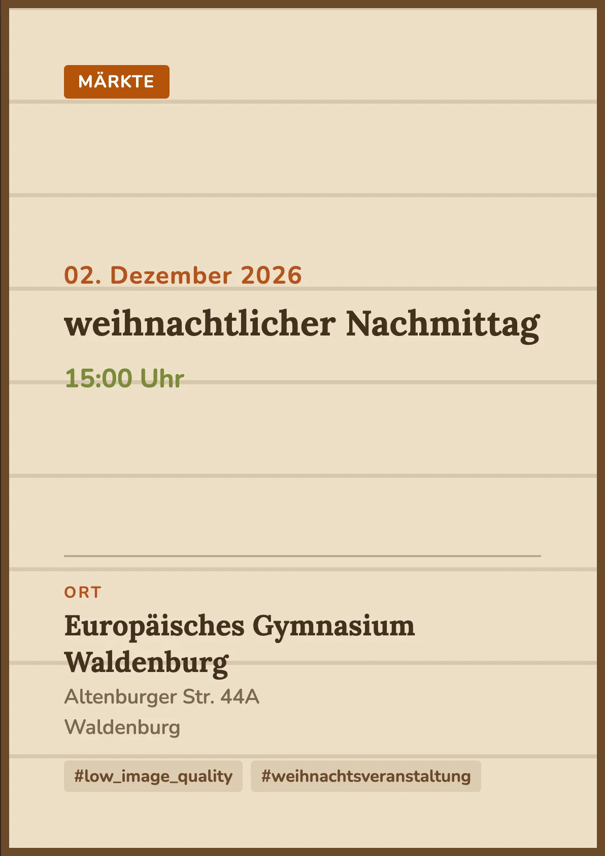 Veranstaltungsflyer