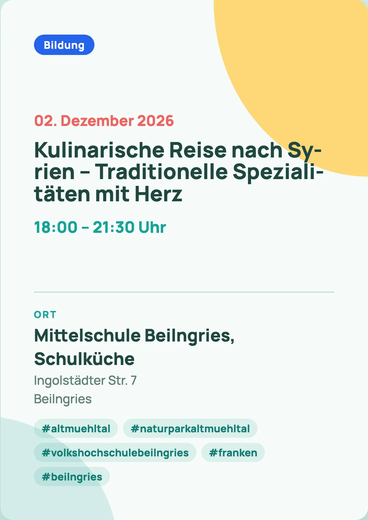 Veranstaltungsflyer