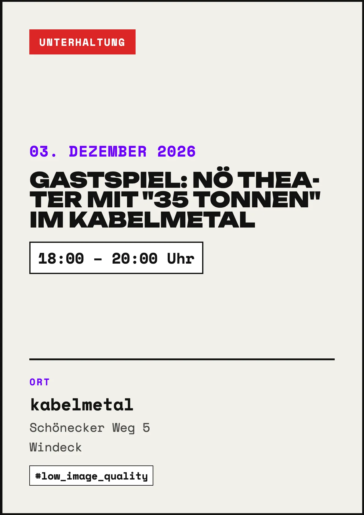 Veranstaltungsflyer