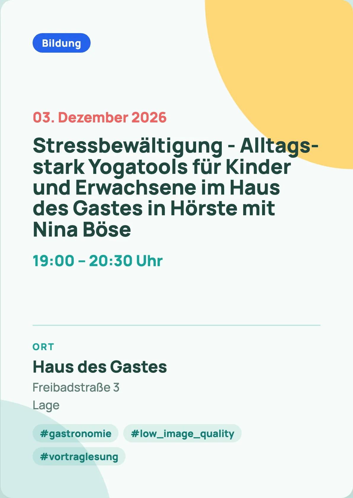 Veranstaltungsflyer