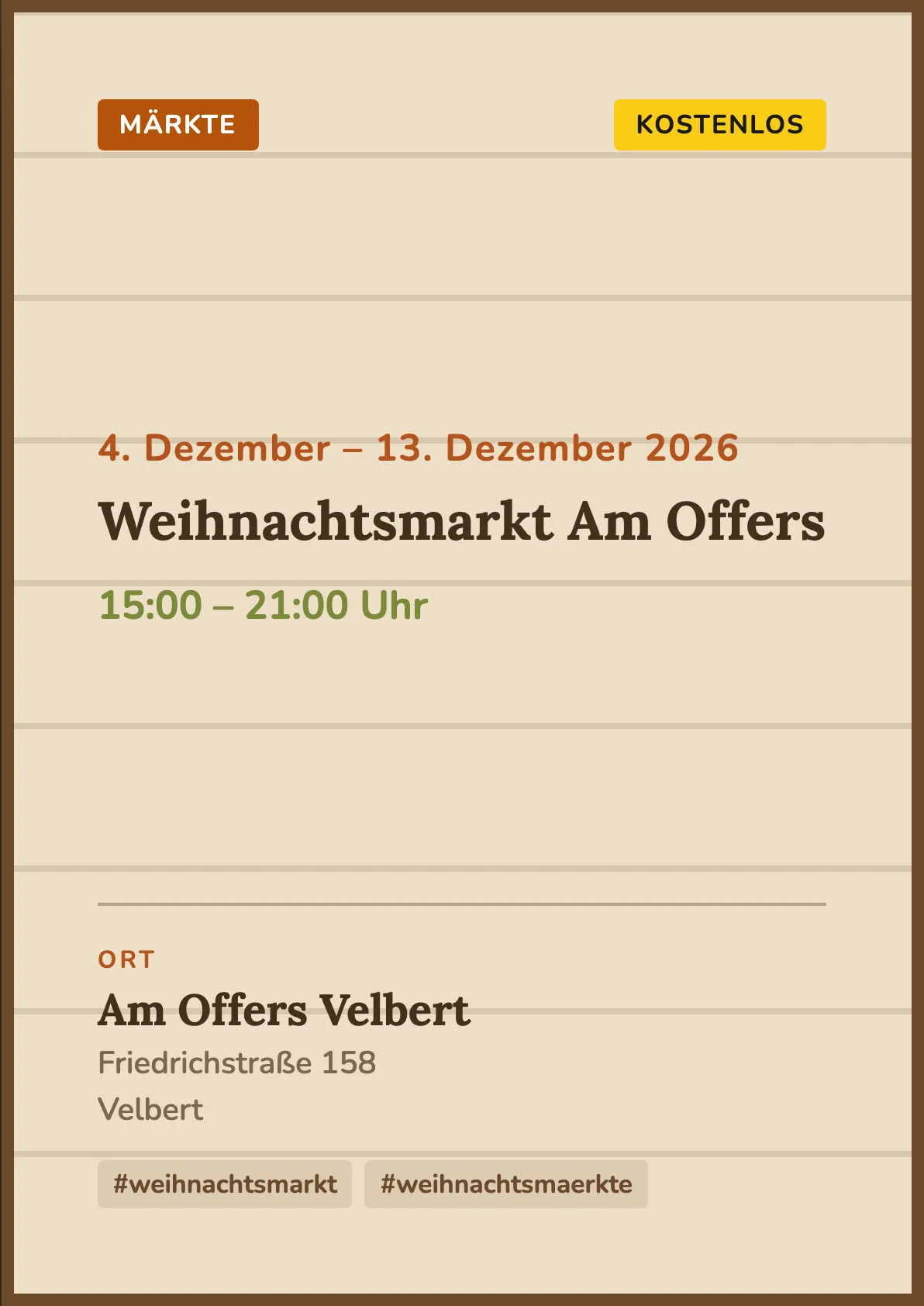 Veranstaltungsflyer