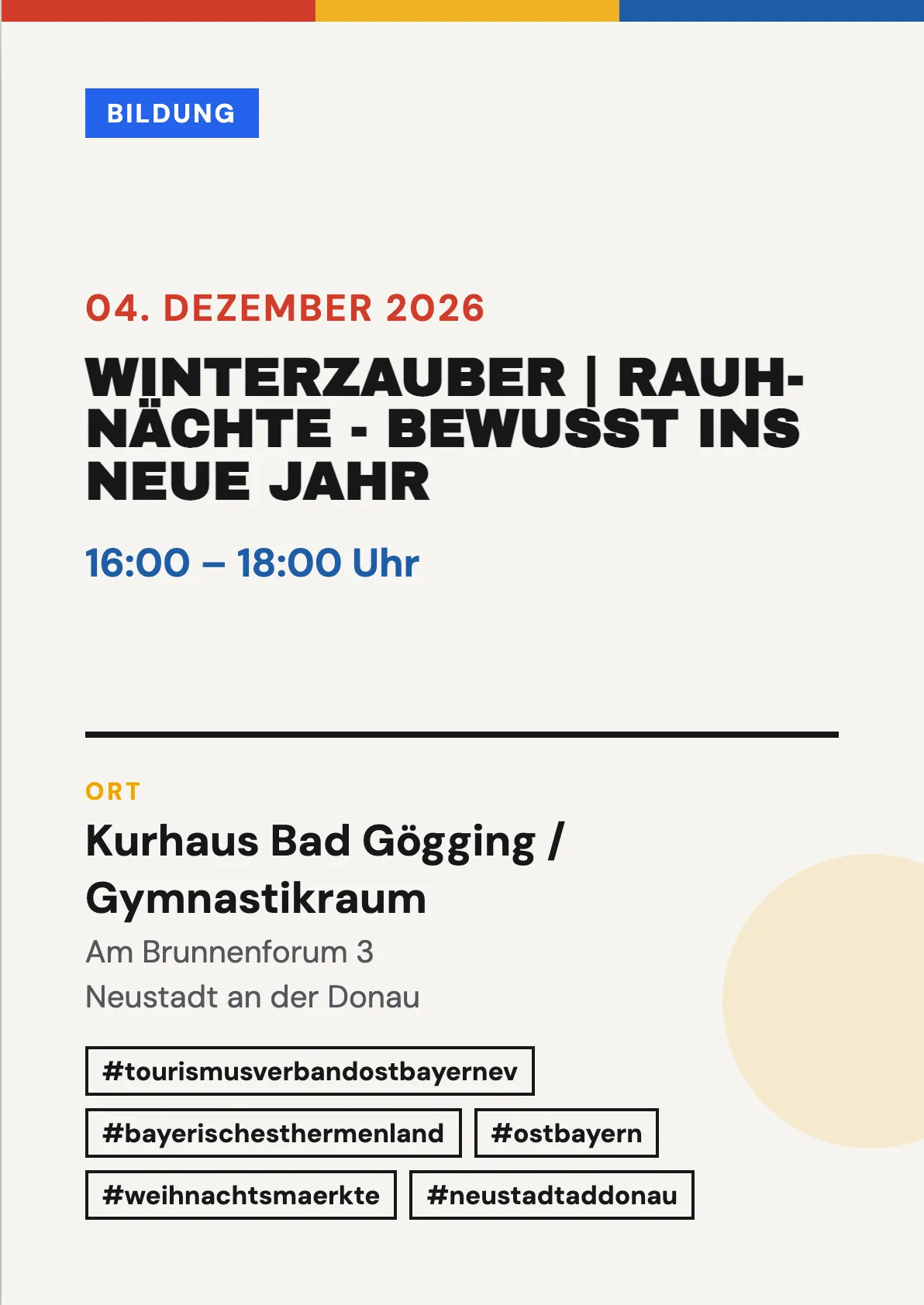 Veranstaltungsflyer