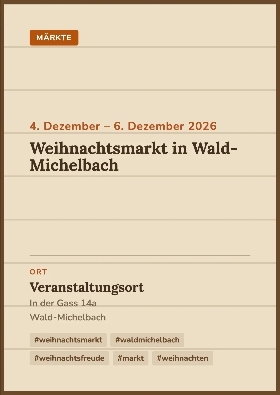 Veranstaltungsflyer