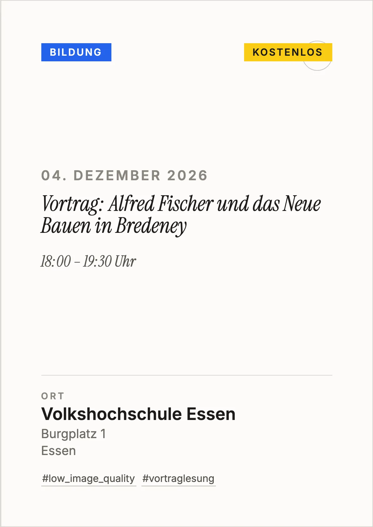 Veranstaltungsflyer
