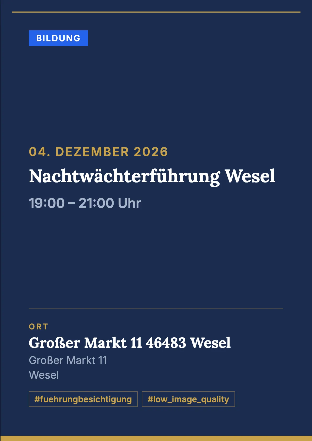Veranstaltungsflyer