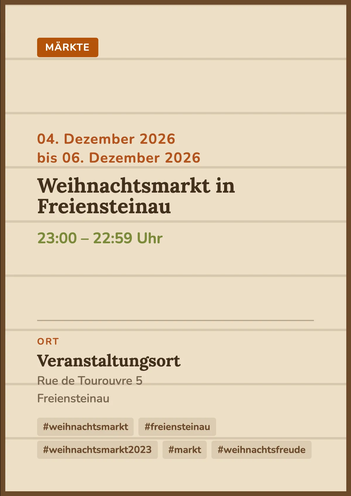 Veranstaltungsflyer