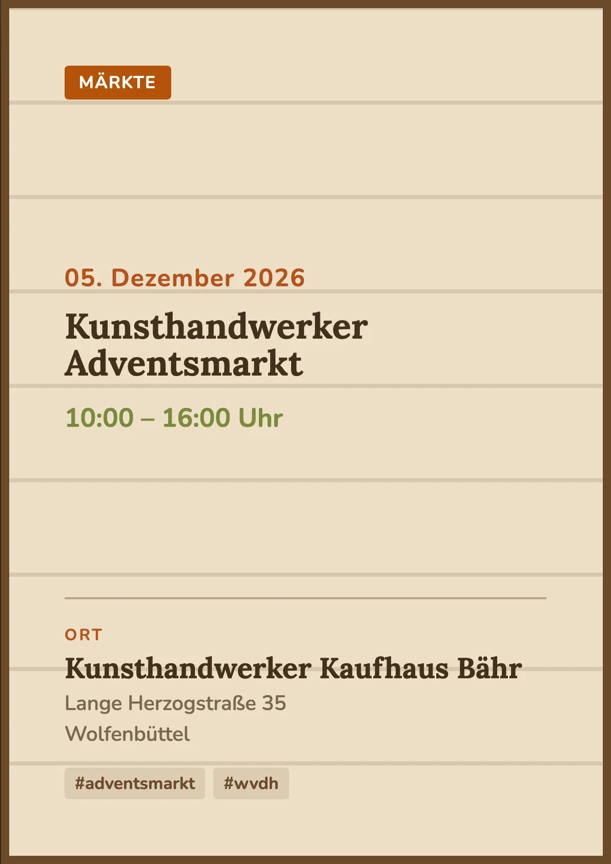 Veranstaltungsflyer