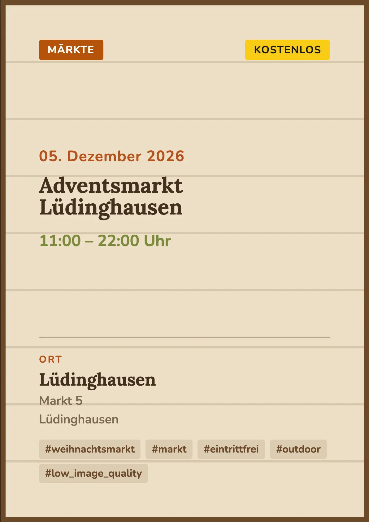 Veranstaltungsflyer