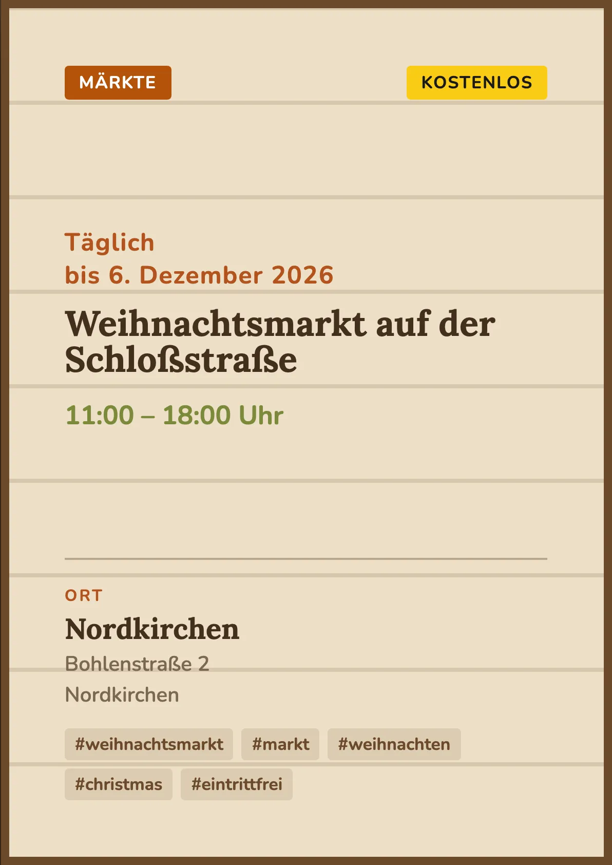 Veranstaltungsflyer