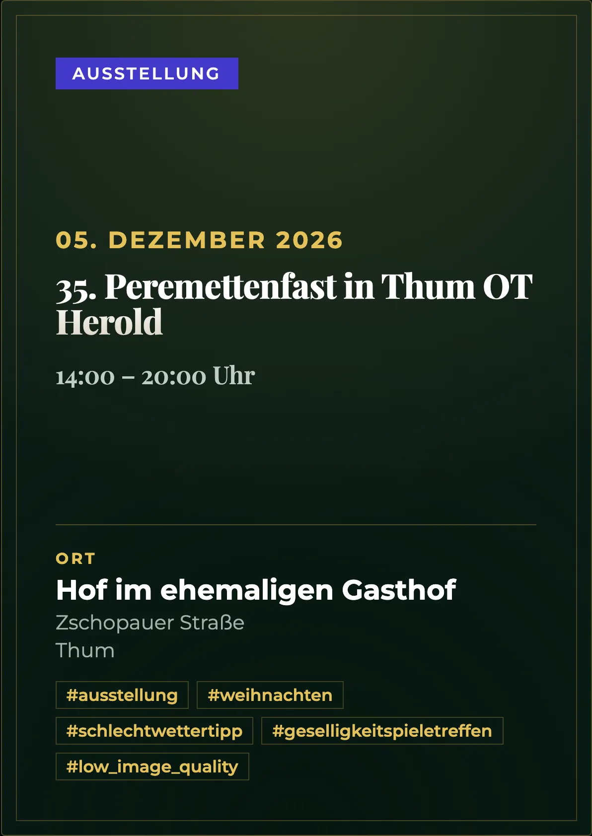 Veranstaltungsflyer