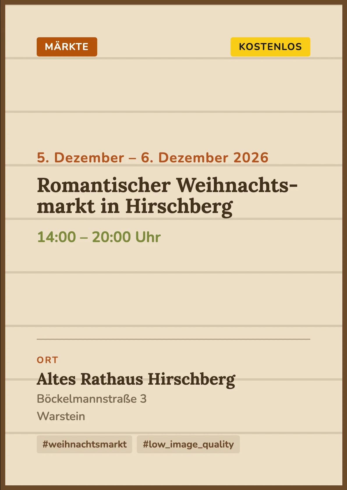 Veranstaltungsflyer