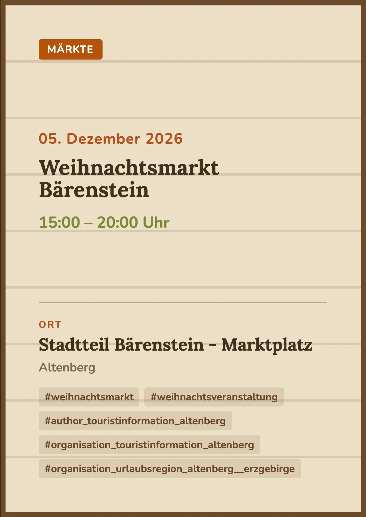 Veranstaltungsflyer
