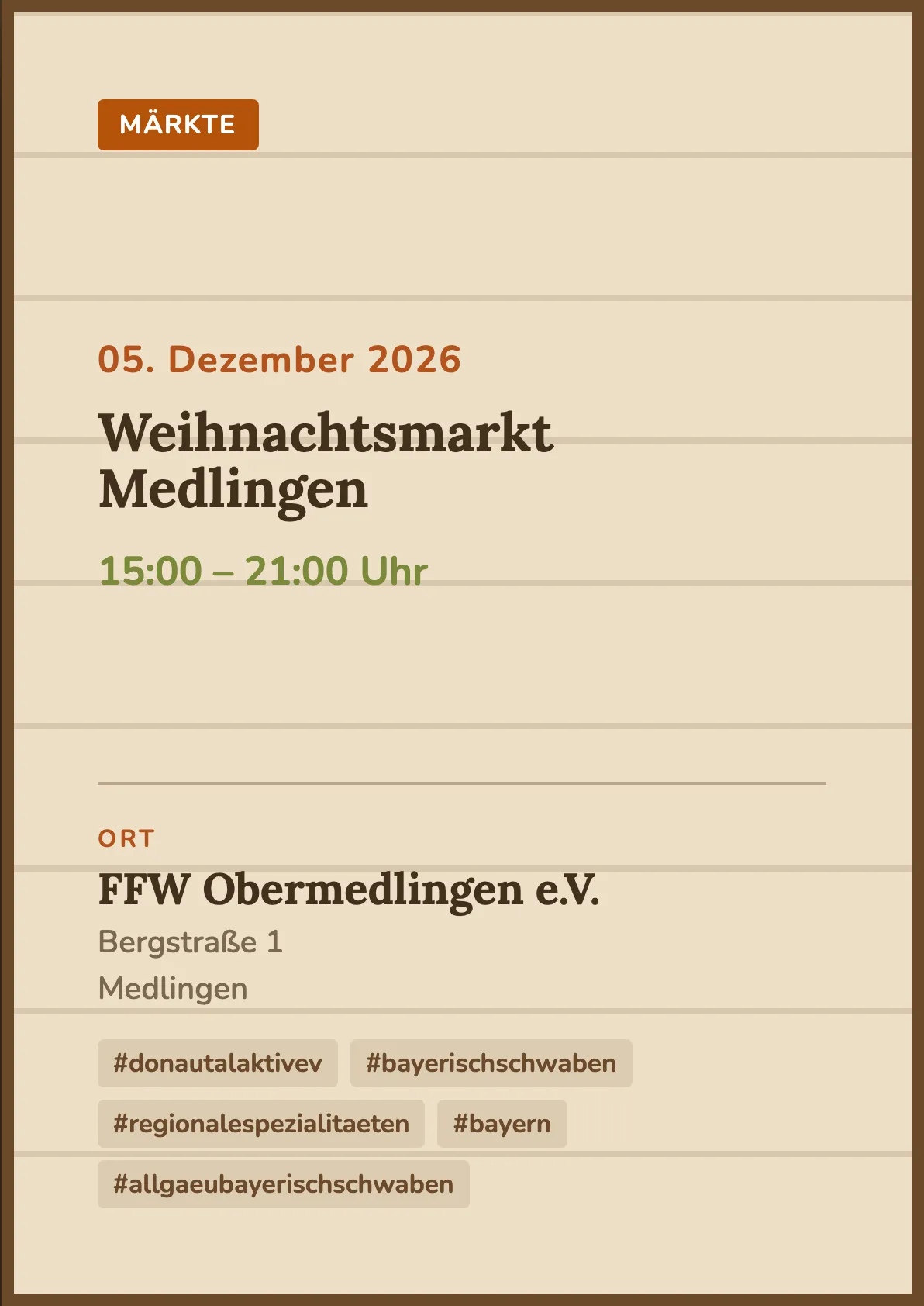 Veranstaltungsflyer