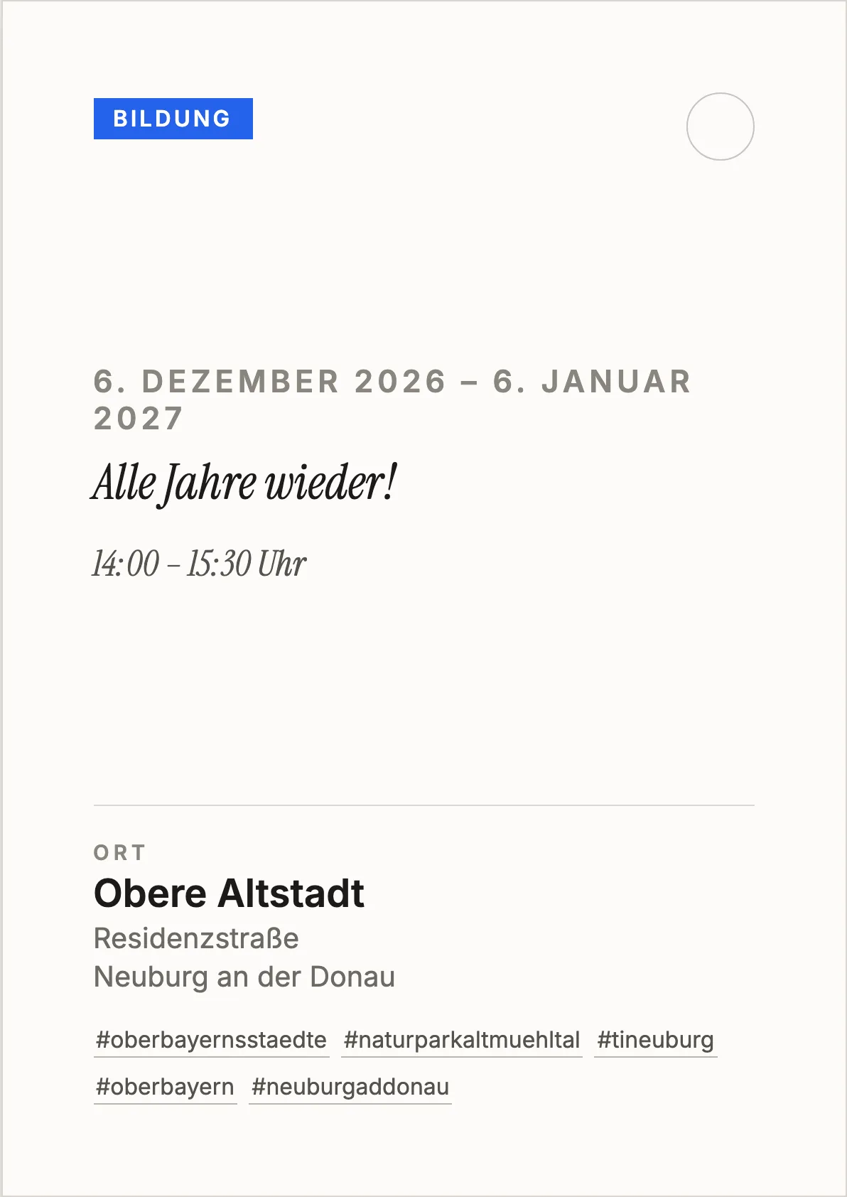 Veranstaltungsflyer