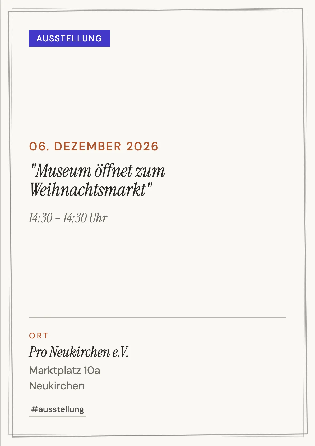 Veranstaltungsflyer