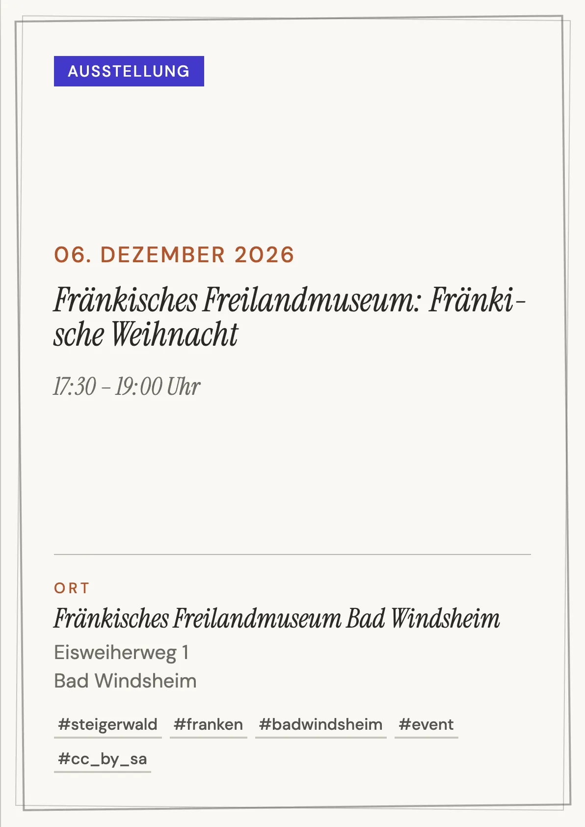 Veranstaltungsflyer