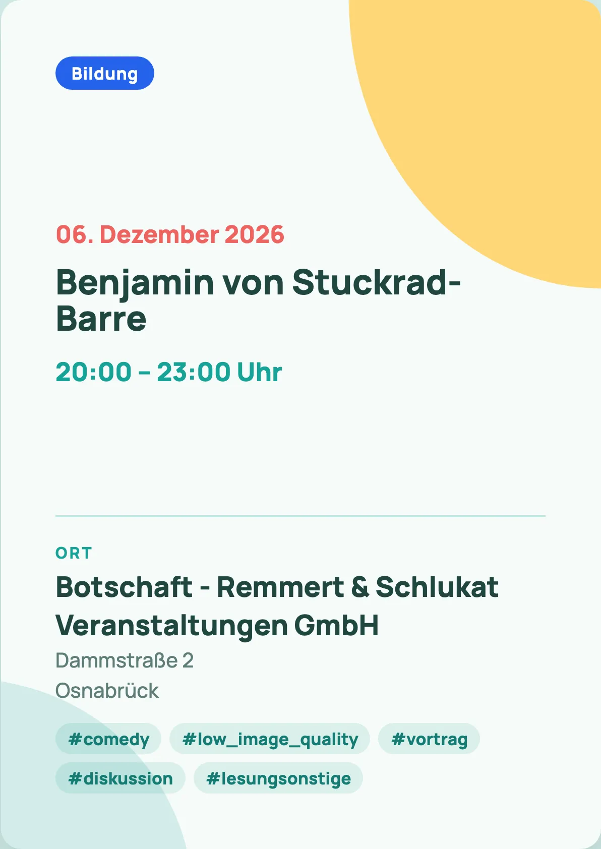 Veranstaltungsflyer