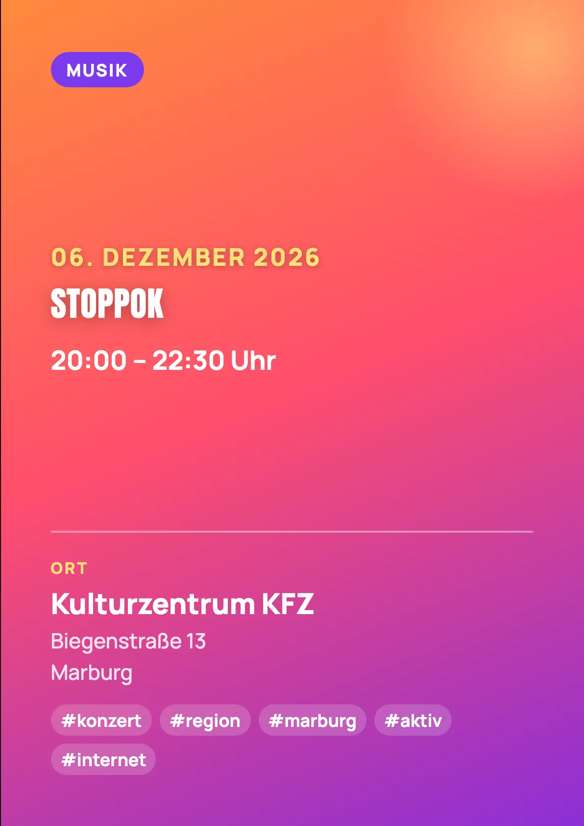 Veranstaltungsflyer