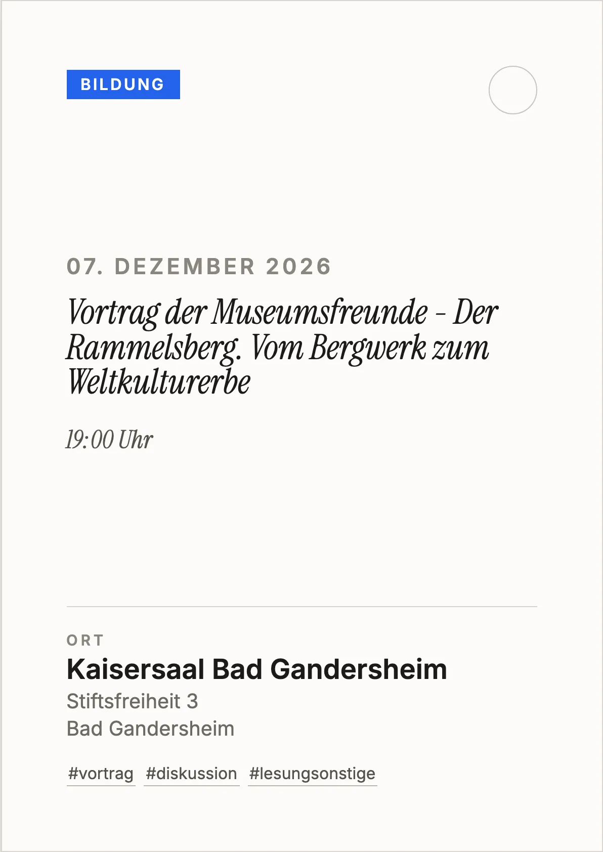 Veranstaltungsflyer