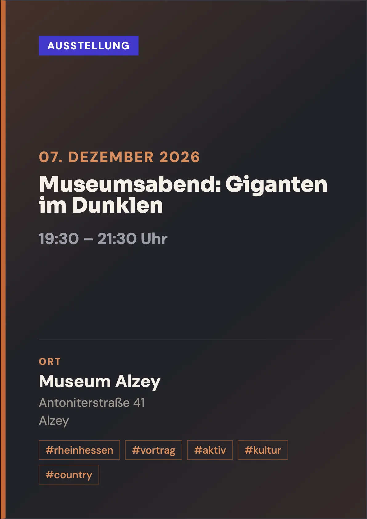Veranstaltungsflyer